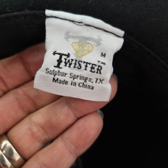 Twister Dakoda Crushable Black M Felt Wool Cowboy Unisex Hat. Warm. Western Rare - Picture 2 of 12